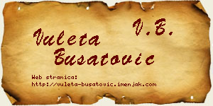 Vuleta Bušatović vizit kartica
